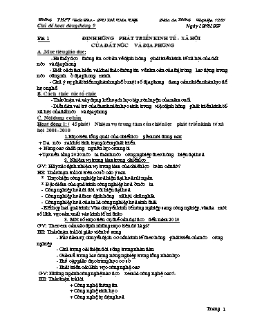 Giáo án Hoạt động trải nghiệm, hướng nghiệp Lớp 12 - Chương trình cả năm - Hồ Văn Việt