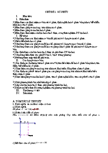 Giáo án ôn thi THPT Quốc gia môn Toán - Số phức