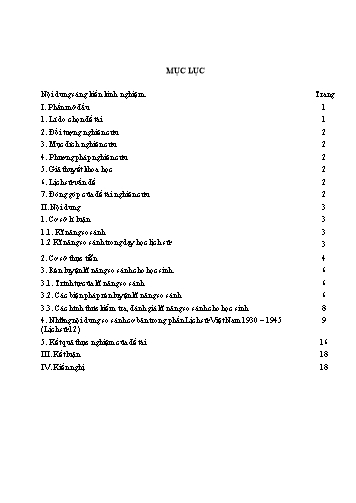 Sáng kiến kinh nghiệm Lịch sử Lớp 12 - Đề tài: Hướng dẫn học sinh ôn tập dạng câu hỏi so sánh trong thi THPT quốc gia và học sinh giỏi phần Lịch sử Việt Nam 1930 – 1945