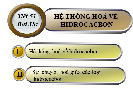 Bài giảng Hóa học 11 - Tiết 51, Bài 38: Hệ thống hóa về Hiđrocacbon