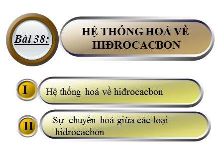 Bài giảng Hóa học Lớp 11 - Bài 38: Hệ thống hóa về Hiđrocacbon