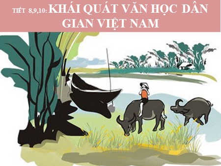 Bài giảng Ngữ văn Lớp 10 - Tiết 8+9+10: Khái quát văn học dân gian Việt Nam