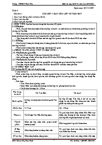 Giáo án Bồi dưỡng học sinh giỏi Khối 10 môn Địa lý - Buổi 9: Các quy luật của lớp vỏ Trái đất - Phan Thị Kim Oanh