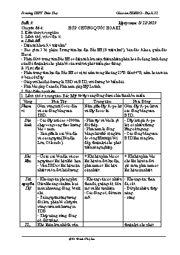Giáo án bồi dưỡng học sinh giỏi môn Địa lí 11 - Buổi 9 - Năm học 2019-2020 - Đinh Thị Sen