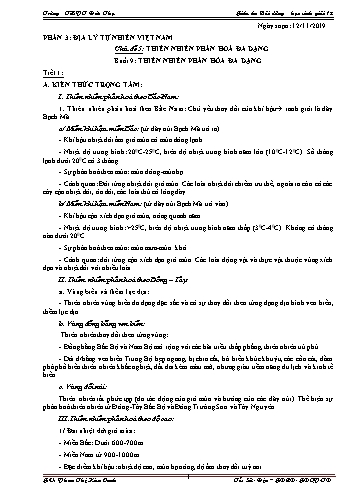 Giáo án bồi dưỡng học sinh giỏi môn Địa lý Lớp 12 - Buổi 9 - Năm học 2019-2020 - Phan Thị Kim Oanh