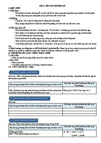Giáo án Giải tích 12 - Tuần 27