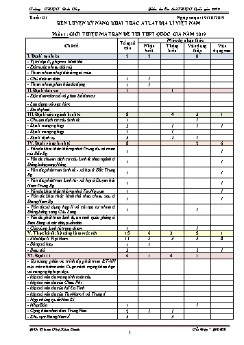 Giáo án ôn thi THPT Quốc gia 2019 Địa lý Lớp 12 - Buổi 1: Rèn luyện kỹ năng khai thác Atlat địa lí Việt Nam - Phan Thị Kim Oanh