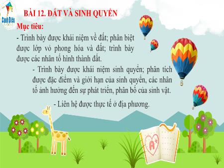Bài giảng Địa lí 10 (Cánh diều) - Bài 12: Đất và sinh quyển