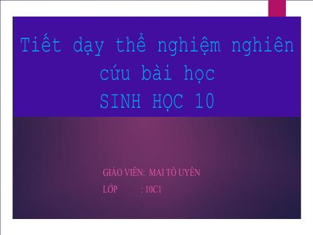 Bài giảng Sinh học 10 (Kết nối tri thức) - Bài 3: Các cấp độ tổ chức của thế giới sống - Mai Tố Uyên