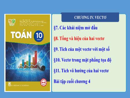 Bài giảng Toán 10 (Kết nối tri thức) - Chương IV: Vectơ - Bài 8: Tổng và hiệu của 2 vectơ
