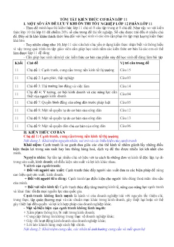 Đề cương ôn tập Giáo dục Kinh tế và Pháp luật 11