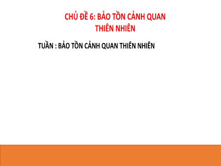 Kế hoạch bài dạy Hoạt động trải nghiệm, hướng nghiệp 11 (Kết nối tri thức) - Chủ đề 6: Bảo tồn cảnh quan thiên nhiên